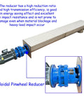 Rock Solid 304 Stainless Steel U Trough Auger Screw Conveyor Featuring A 9 Inch Helical Blade Driven By A Heavy Duty 220V 3 Phase 3KW Motor for material transfer with motor and reducer