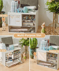 Dope Desk Organizer With 3 Drawers And 8 Compartments For Your Desk, Mega Functional Pencil And Pen Holder, White Finish