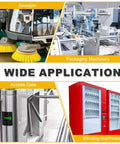 Images showcasing wide application of 12V High Torque DC Gear Brushless Motor With D Shaped Output Shaft in various machinery.