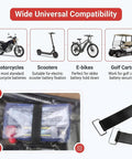 Wide compatibility for Tough As Nails 2 Pack Motorcycle Battery Strap Slip Free Stretchable Hold Down Rubber Band.