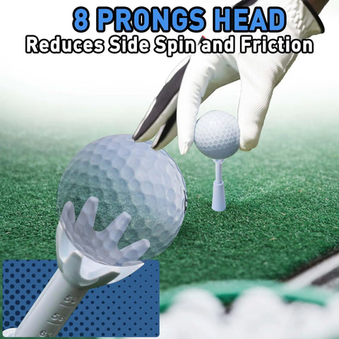 Adjustable Golf Tees 3 Pack White For Men Unbreakable Durable Practice Tees With 2.1 To 2.9 Inch Height Range Fits All Mats