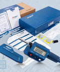 Pro Grade Digital Outside Micrometer 1 To 2 Inches 25 To 50 Mm With Carbide Tip Ultra Fine 0.00005 Inch Resolution in packaging