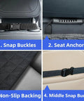 Two Pack Front Seat Cover For Cars, Trucks, SUVs And Jeeps, Full Protection Dog Car Seat Cover With Side Flaps, Nonslip shown