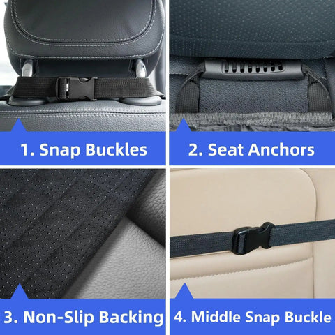 Two Pack Front Seat Cover For Cars, Trucks, SUVs And Jeeps, Full Protection Dog Car Seat Cover With Side Flaps, Nonslip shown