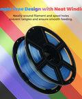 Spool of Silk Dual Color Filament Blue To Silver Gradient For 3D Printing Smooth Color Changing Filament 1Kg Spool Easy To Use