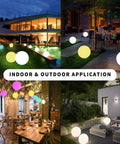 LED Glowing Ball Light Cordless 8 Inch With 16 Color Changing Options And 4 Light Modes for indoor and outdoor applications