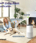 Big Room Air Purifier For Homes Up To 1733 Sq Ft With HEPA Sleep Mode Clean Air Monitor Auto Mode Smart WiFi 3 In 1 Filter in living room
