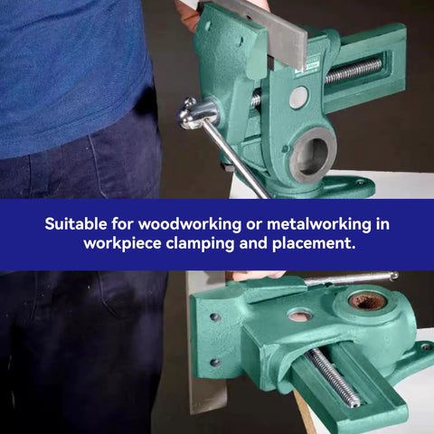 Parrot Vise Multi Angle Bench Vise 3.5 Inch For Woodworking And Metalworking, 360 Degree Swivel, Precision Cast, Adjustable Jaw Width, Durable Clamp Vise For DIY Pros And Hobbyists, mounted open