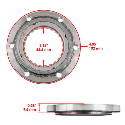 Starter Clutch Bearing One Way For Suzuki And Yamaha Motorcycles Fits 12600-38831 12600-38832 12600-38830 dimension view