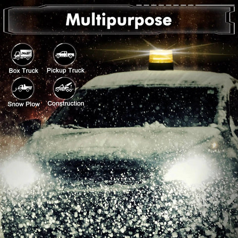 Rock Solid Amber Led Strobe Beacon With Usb Rechargeable Power And Heavy Duty Magnetic Mount For Cars Trucks And Emergency Vehicles Offering Twin Rotation And Flash Settings So You Can Lock In Highway Visibility And Stay Secure When Breakdowns Pop Up
