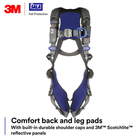 ExoFit X300 Comfort Vest Positioning Safety Harness For Fall Protection With Aluminum Back And Hip D Rings, XS front view