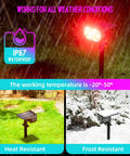 Solar Color Changing Outdoor Lights With 50 LED RGB Spots IP67 Waterproof Landscape Lighting for all weather conditions