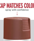Kick Rust To The Curb Tough As Nails Oil Based Primer Spray Flat Brown cap showing the matching color for easy identification.