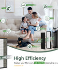 Three Pack Replacement HEPA Filter B for AC4825 And AC4300 Series Air Purifiers removing pet dander and odors