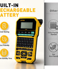 Top Shelf Bluetooth Label Maker With Mini Qwerty Keyboard For Heavy Duty Cable Tags And Heat Shrink Tubing Printing A Game Changer For Tech Shops And Professional Setup with built-in rechargeable battery