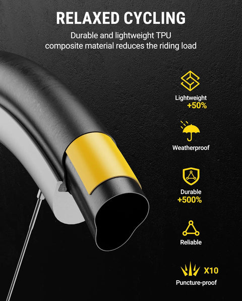 Two Pack Road Bike Tire Liner For Flat Protection, Lightweight Guard Strip, durable TPU material and puncture-proof features