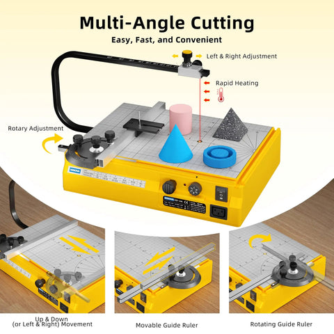 Hot Wire Foam Cutter With Elevated Cutting Table And Extendable Rail Pro Grade Temperature Control Up To 350 Degrees