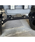 Rear view of a 6 Inch Drop Axle Lift Kit for EZGO Electric Medalist TXT Golf Cart 1994.5 to 2001.5, showing durable steel axle