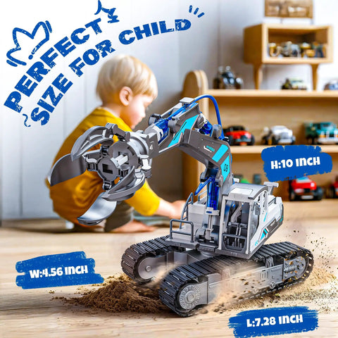Hydraulic Robot Arm Science Kit for Kids 8 To 12 137 Pcs STEM Toy No Batteries Needed Hands On Engineering Crane Construction Vehicle Gift Idea shown in action with child.