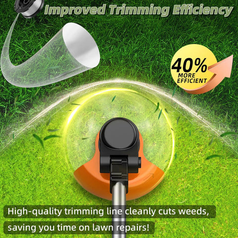 Lawn trimmer illustration showing AF-100 Replacement String Kit For Black And Decker Weedeaters 0.065 Inch Auto Feed Spools