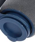 Close-up of dark blue handle and paint roller fabric of the Straight-Up High Performance Paint Roller Kit with Telescoping Pole.
