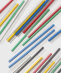 36 Piece Breakable Pin Header Kit 2.54mm Pitch Single Row Male Headers Multi Color Set for PCB Breadboard DIY Electronics