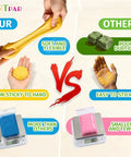 Air Dry Clay Kit For Kids With 90 Colors And Tools DIY Modeling Clay Set comparison showing flexibility and content size differences.