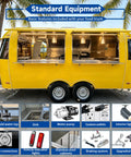 Kickass Commercial Stainless Steel Food Trailer With Integrated Air Conditioning Heavy Duty Mobile Kitchen Rig for Smokin Burgers, exterior view with equipment details.