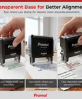 Go To 4 Line Self Inking Stamp For Names And Addresses, Personalize Font And Ink Color, Bold Lines For Crisp Pro Style Impressions