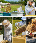 All In One Beekeeping Starter Kit For Beginners With 12 Tools Including Bee Smoker Bee Brush Frame Grip J Hook Hive Tool Feeder Uncapping Fork Gloves And Organizer Tote For Easy Hive Setup And Bee Supplies