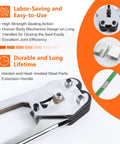 Heavy Duty Banding Tool With Strapping Sealer And Crimper, 20 Inch Extended Handle, Ergonomic Grip Built To Last, Hardened Steel, For 1/2 To 3/4 Inch PP PET Plastic Straps, Easy To Use And Labor Saving Packaging Solution, steel strap seals