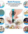 3 Speed Cordless Mini Drill Pen USB Rechargeable DIY Electric Hand Drill Kit With 10 Small Drill Bits for Jewelry and Keychains