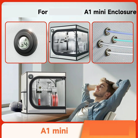 Enclosed 3D Printer Enclosure With Built In LED Lighting And Constant Temperature Design For Stable Printing Reducing Warping And Shrinkage Across PLA PETG ABS And Other Materials showcasing design features and ease of use.