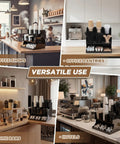 Cup And Condiment Station Organizer For Coffee Bar, Acrylic Dispenser With Nine Compartments For versatile use in various settings
