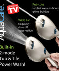 High Pressure Handheld And Rain Shower Head Combo With Anti Clog Jets 3 Way 50 Mode System shown with dual spray modes