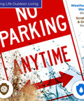 Heavy Duty No Parking Anytime Warning Sign With Bright Arrows Tough As Nails Rust Proof Aluminum Construction Totally Weatherproof.