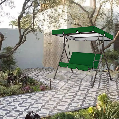 Patio Swing Canopy Replacement Top Cover Set For Porch Swing Blue Sun Shade 190T Oxford Cloth Waterproof Tear Resistant