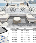 EVA Foam Boat Decking With 3M Self Adhesive Backing Faux Teak Marine Flooring on yacht deck, waterproof and UV stable