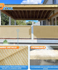 Beige Shade Cloth 6x300 Feet For Outdoor Use Pergola Canopy Replacement Fabric Roll UV Resistant Mesh Net Blocks Up To 95 Percent UV