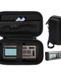 CaseSack Case for Magpie The First Bilateral Laser Measurement Tool - Magpie VH-80 in black semi-hard case with batteries.
