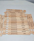 Premium Blank Natural Leather Keychains 10 Pack With Heavy Duty Metal Swivel Clasps custom keychain blanks with names and text.