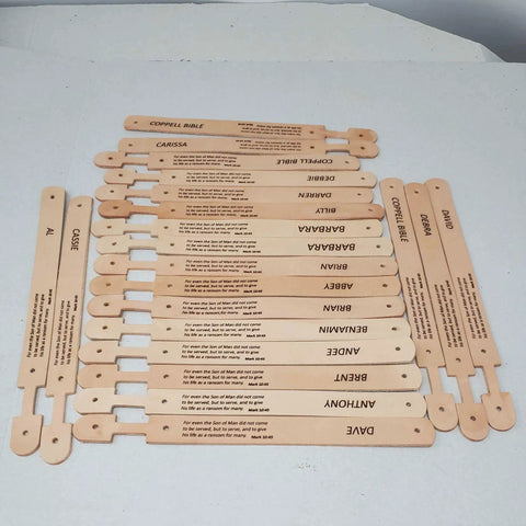 Premium Blank Natural Leather Keychains 10 Pack With Heavy Duty Metal Swivel Clasps custom keychain blanks with names and text.