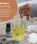 Beadsmith XL Liver of Sulfur Extended Life Gel bottle for patina finishes on silver and copper jewelry; yellow liquid.