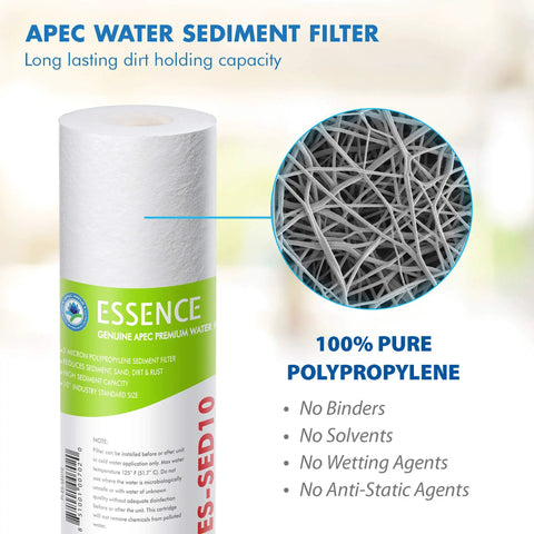 High Capacity Pre Filter Kit For Essence Series RO Water System Stages 1-3 with 5 Micron Sediment Filter detail view