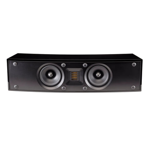 Center Channel Speaker With Folded Motion Tweeter For Lightning Fast Response And Ultra Low Distortion Single Glossy Piano Black Unit For home theater