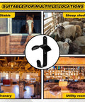 Wall Mount Horse Bridle Rack Black Metal Bridle Holder With Hooks And Screws for stable, sheep shed, granary, utility room