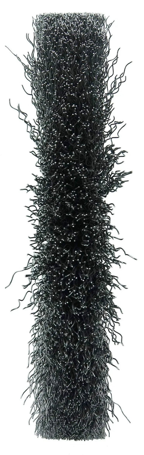 10 Inch Medium Face Crimped Wire Wheel With 0.020 Inch Steel Fill And 2 Inch Arbor Hole, straight view, Made In USA