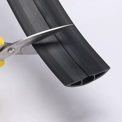 Cutting black 6 Ft Floor Cord Cover Cable Protector For Office Home And Outdoor Use Heavy Duty PVC Wire Channel Hider