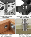 M3 Thread Inserts 0.5mm Pitch 2D Length 304 Stainless Steel Helicoil Wire Inner Thread Inserts in various materials applications
