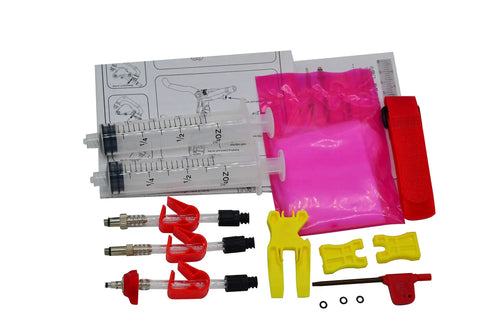 Drip Free Hydraulic Brake Bleed Kit For All SRAM Disc Brakes And Avid Systems with syringes, adapters, and tools